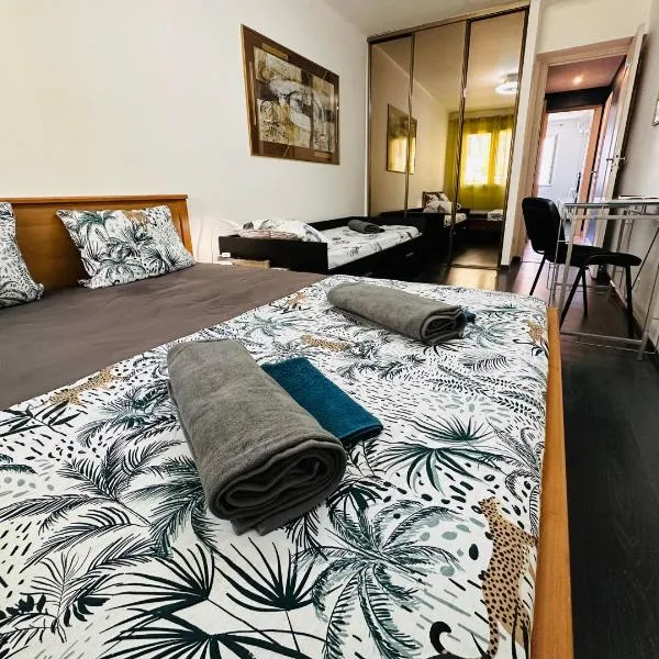 The NICE - 3 rooms, 3air cond, 3TV, 3fans, 2 wc, WIfi everywhere 5min aeroport, train, beach, 1min tram, 15 min centre, port, parking possible, hotel v Nice