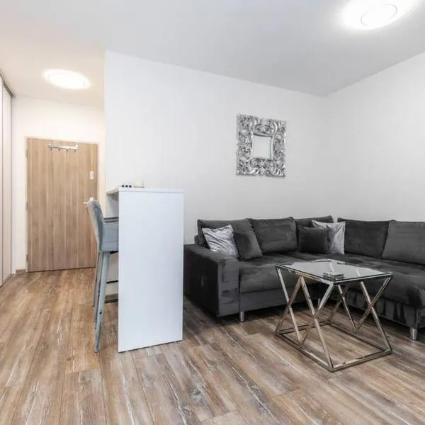 ALURE RESIDENCES 1 & 24h self check-in, free parking in front of the apartment building, new building, terrace, cafe with breakfast in the apartment building, next to the aqua park, hotel in Banská Bystrica