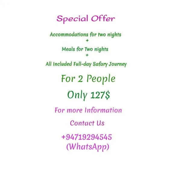 Green Sapphire Holiday Resort Wilpaththu, hotell sihtkohas Wilpattu