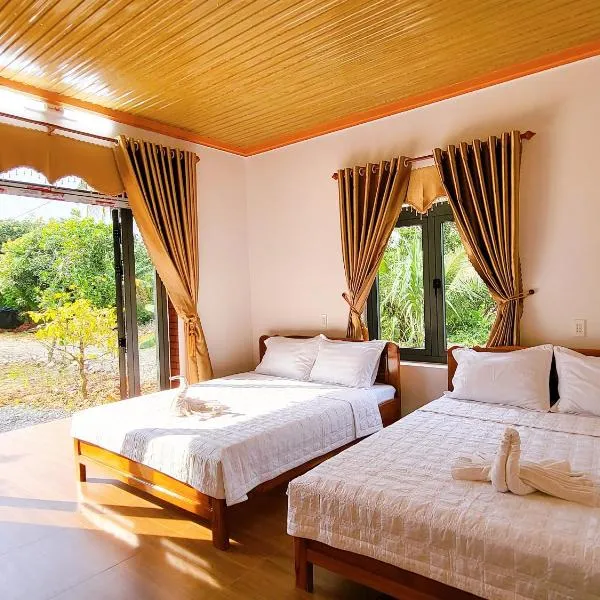Thuy Tien Ecolodge、カッティエンのホテル