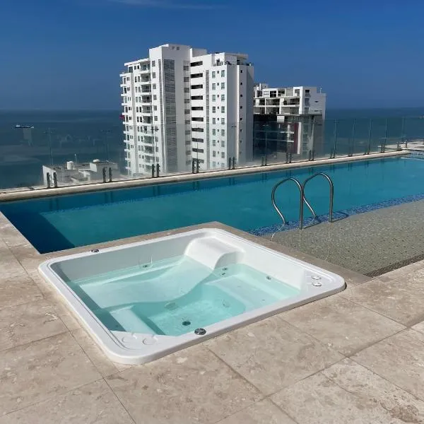 Apartamento con vista espectacular 13 - Pozos Colorados Santa Marta，位于圣玛尔塔的酒店
