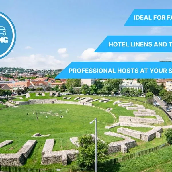 Free parking Amphitheater Apartment - Wifi, AC, TV, hotel v Budapešti
