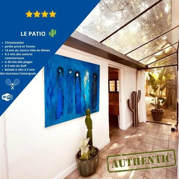 Le patio, jardin privatif, tennis, hotel in Nîmes