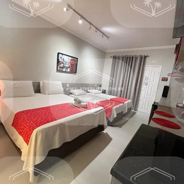 Flat Perfeito Flat Amarilis em Riviera São Lourenço com café da manhã e enxoval completo toalhas praia e piscina com trocas, hotel in Riviera de São Lourenço