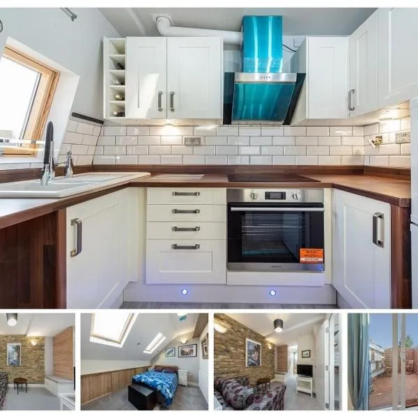 Newly Refurb Period 1-Bed Apartment with Roof Terrace, 47 sqm-500 sqft, in Putney near River Thames、ロンドンのホテル