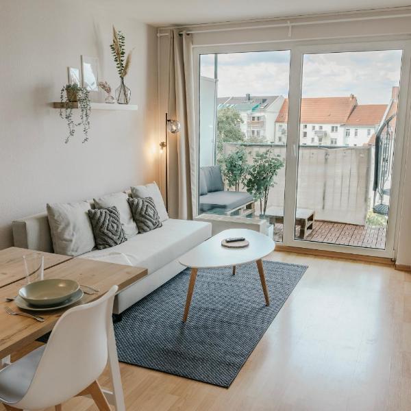 TRABER APARTMENTS 1 SZ Zentral Ruhig Balkon, Leipzig