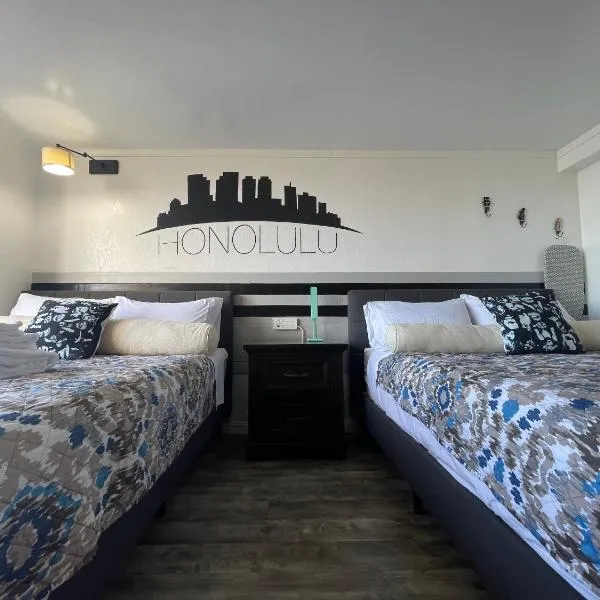 *RareLayout*2Qn Beds*Great for Groups,Friends,Wakiki, Hotel in Honolulu