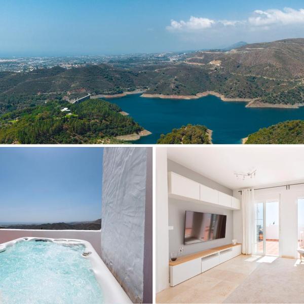 Modern Sea & Lake View Penthouse with Private Jacuzzi - 8 min to Puente Romano