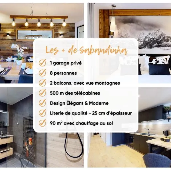 Élégant et Moderne avec Vue Montagne au Coeur de Paradiski - Garage - 8pers - 90m2 - Sabaudinha, hotel en Champagny-en-Vanoise