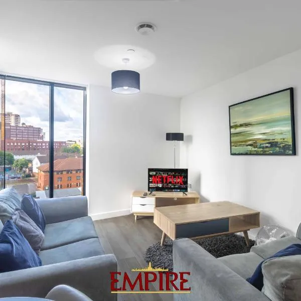 Luxury 2 Bedroom Apartment, On Broad Street!，位于伯明翰的酒店