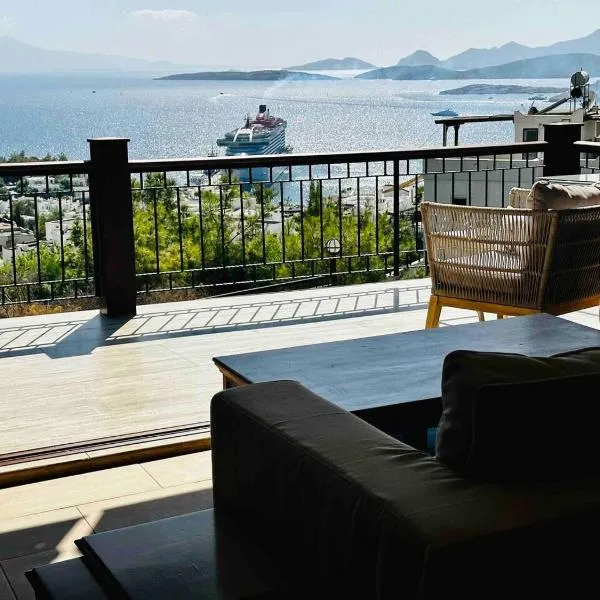 Deniz manzarali tas villa, hotel v Bodrumu