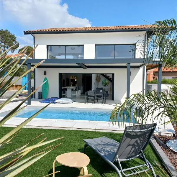 VILLA Grain De Sable PROCHE PLAGE, GOLF AVEC PISCINE, hôtel à Moliets-et-Maa