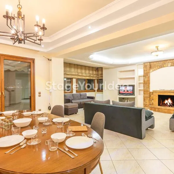 Luxury appartment, only 7 minutes from Thessaloniki airport and 15 minutes from city center ,for 8-23 people also for gatherings and parties, hotel di Néon Rýsion
