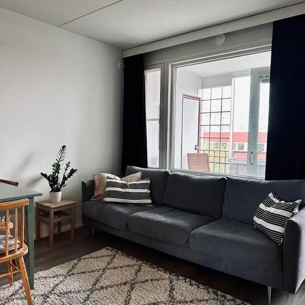 Moderni yksiö parvekkeella,, erinomainen sijainti, Hotel in Helsinki