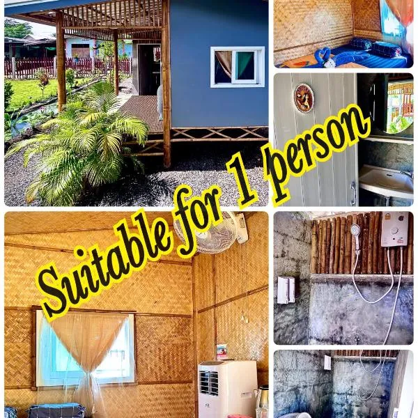 PJ Kingdom Camps บ้านไม้ไผ่สไตล์โฮมสเตย์ Suitable for 1 person, hotel di Ban Nong Sano