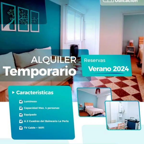 Hermoso departamento, muy bien ubicado en Mar del Plata, 2 Cuadras de Balneario la Perla, hotel in Mar del Plata
