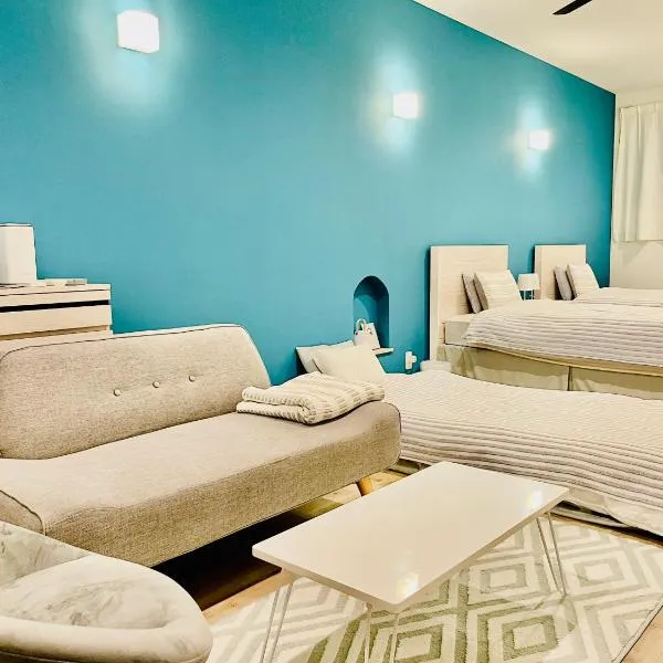 町の中心地 星もきれいな貸切宿 "うみいろキャビン " "umiiro cabin", hotel in Ainan