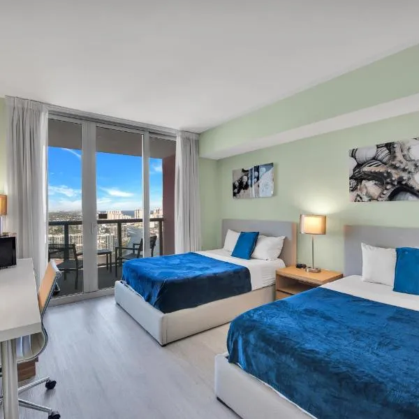 Water View Building With Pool - 5-Min Walk To The Beach - Cozy Studios, hôtel à Hallandale Beach