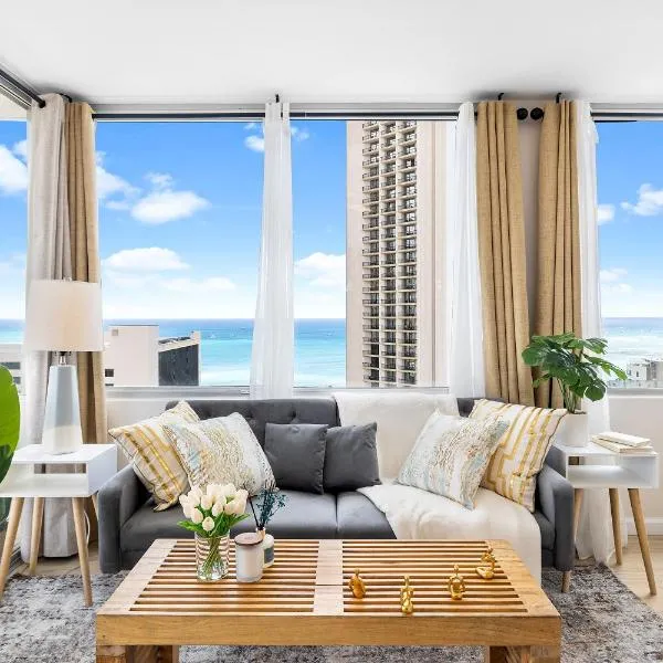 Stylish 1-BR Condo with Breathtaking Ocean Views, hotel di Honolulu