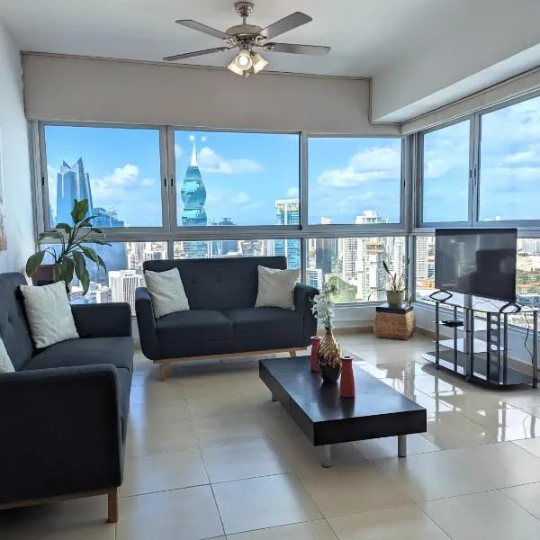 Yc 3602 l Apartamento 2BR en av Balboa, hotel din Ciudad de Panamá