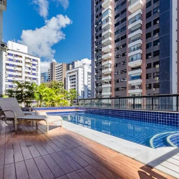 Apt completo com Piscina e Climatização na Pituba - sem garagem, hotel em Salvador