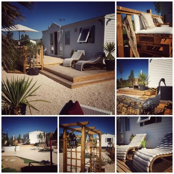 Mobil home, jacuzzi, vélos, barbecue et mer et plage à 300m, Hotel in Hyères