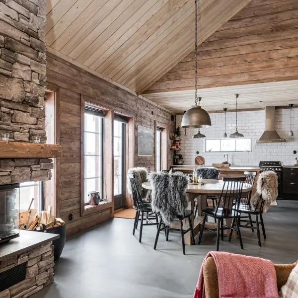 Luxurious cottage with sauna overlooking mountains, hotel in Vemdalsskalet