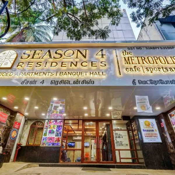 Season 4 Residences - Teynampet Near Apollo Hospital ,Balaji Dental, US Consulate，位于钦奈的酒店