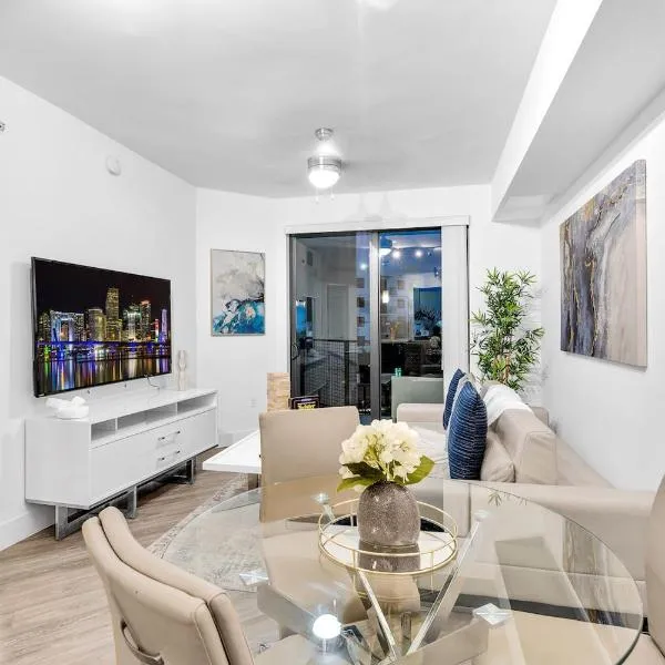 Modern 1 Bed in Downtown Doral With Free Parking、ハイアリーヤ・ガーデンズのホテル