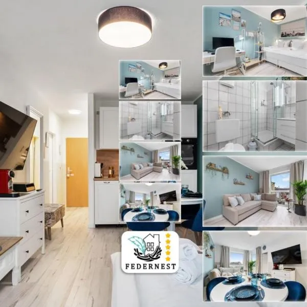 Federnest - Superior-2-Zimmer-Wohnung - Kingsize Boxspringbett - Home-Office mit Monitor - 11 Min Hbf, hotel in Duisburg