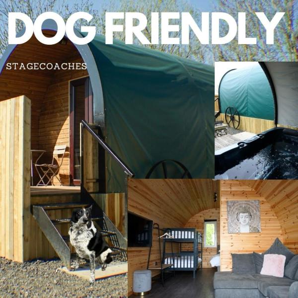 Dog Friendly Stagecoach Glamping Pod with Hot Tub