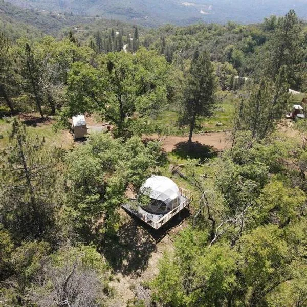 Enchanted Forest Dome ,10-15 minutes to Kings Canyons-New pellet stove for cozy warm nights, hotel in Dunlap