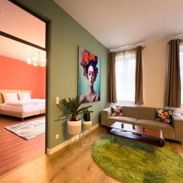 Exklusives Leipzig City Apartment Flowers，位于莱比锡的酒店