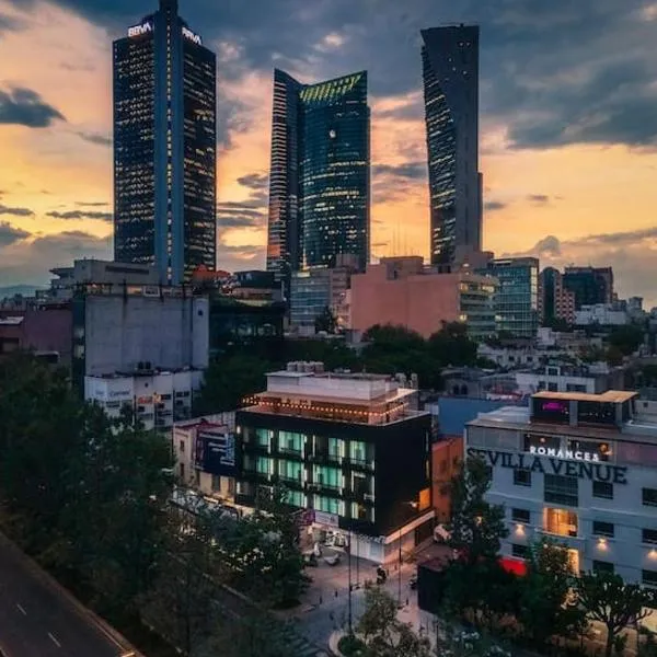 L303 Studio apt AC Rooftop views Business C, hotel in Mexico City