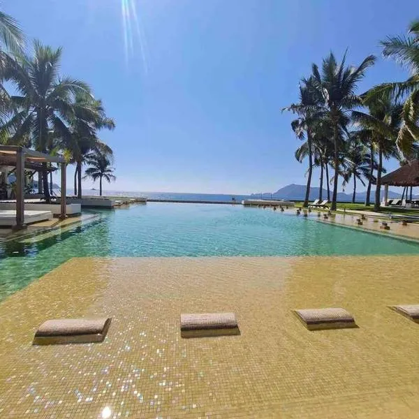 Bonito departamento pie de playa en el mejor condominio de manzanillo, Ponto Horizonte. Hermosa vista, hasta para 8 personas. Ambiente familiar., hotel v destinaci Manzanillo