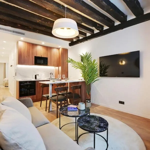 Chic apartment - 1BR-4P -AC- Marais-Vosges, Hotel in Paris