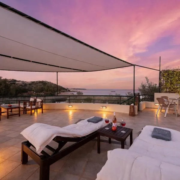 Coastal Dream beachView Jacuzzi& sauna free parking WiFi 2 bedroom, hotel in Amoudara Lasithiou