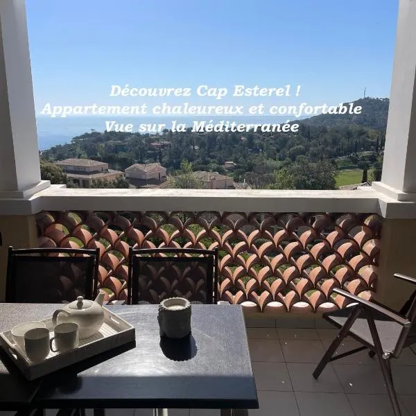 Cap Esterel - Charmant T2 climatisé vue mer 4/5 pers - Piscine - Parking, hôtel à Agay