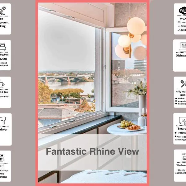 Hidden Treasure Apartment - Altstadt, Rheinblick und Garage inklusive, hotel en Mainz
