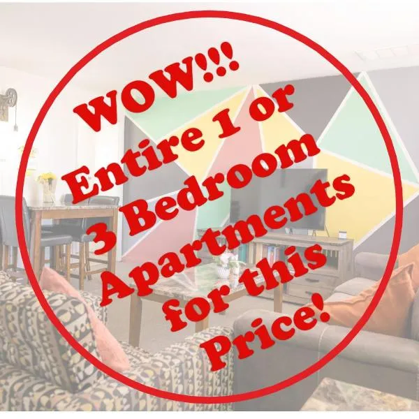 1 or 3 Bedroom Apartment with Full Kitchen, hotel in Page