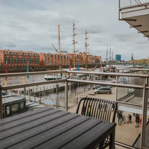 Moderne Wohnung mit Weserblick und Uferpromenade, hotel v Brémách