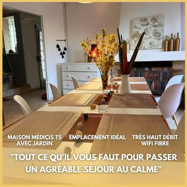 Maison Médicis - T5 Spacieuse et Calme en Ville - Emplacement Idéal, hôtel à Toulouse