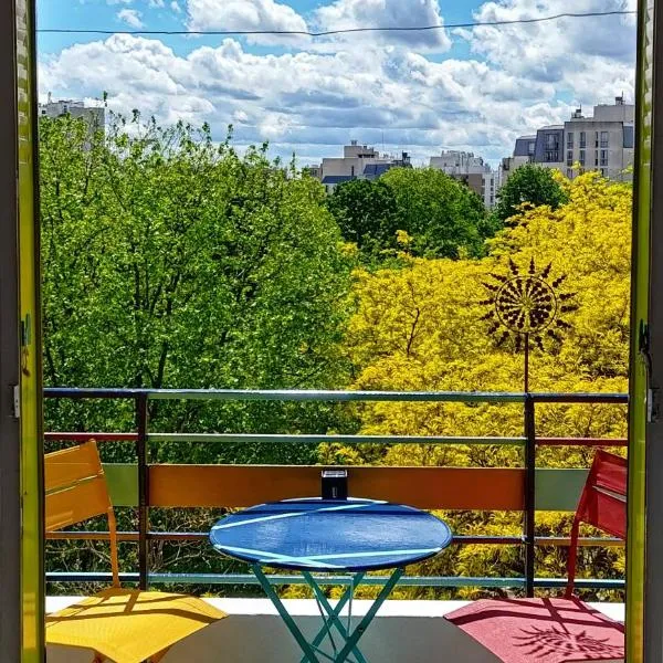 Canopée, paisible, chaleureux, lumineux, balcon, hotel v Paříži