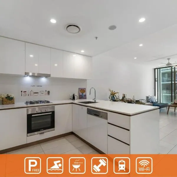 Modern 1-bdr Apt w/ free car park&fantastic pool，位于布里斯班的酒店