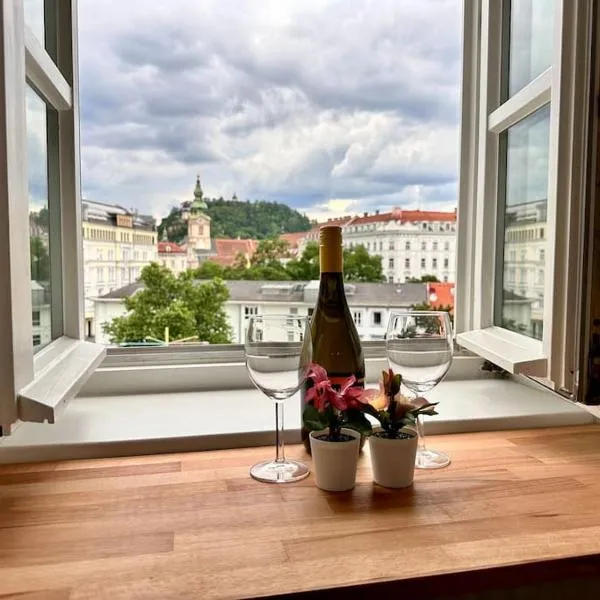 Panorama Schlossberg & Jacuzzi, hotel ve uŠtýrském Hradci