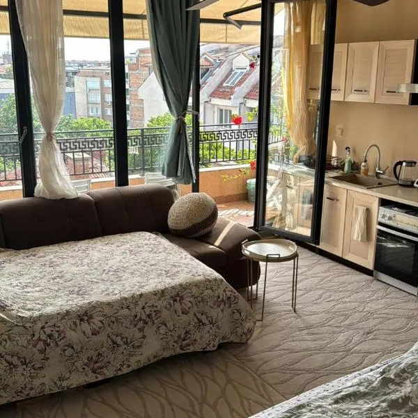 Kazanlak DOWNTOWN Central Apartment Guesthouse with Full Kitchen, Panoramic Views, Self Check-in & Free Parking, Best Value!, hotel in Kazanlŭk