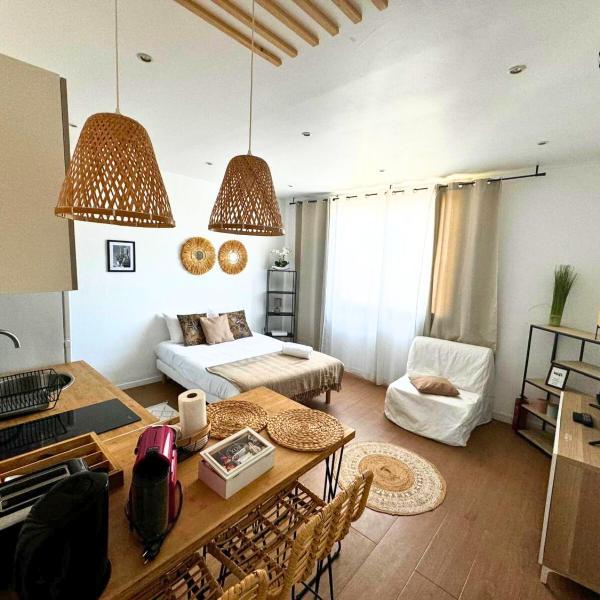 Studio Déco Blancarde 2-3 pers Terrasse Parking Clim, Marsella