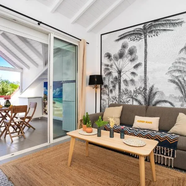 Studio avec piscine, hotel en Cul de Sac