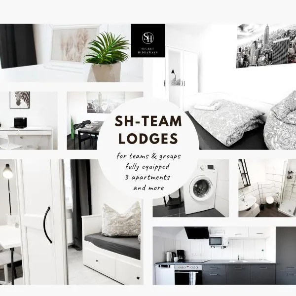 SH Team Lodges 4 Apartments für max 19 Personen l Monteure l Messe l Business, Hotel in Duisburg