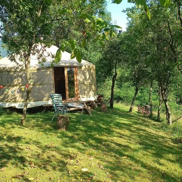 Romantic yurt in Apuseni mountains, hotel in Grohoţele